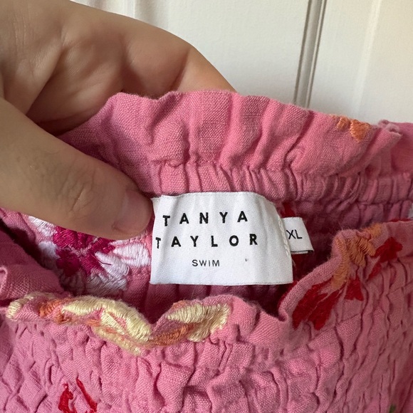 Tanya Taylor Leandra Dress Pink Dahlia Floral Multi Coverup, Size Extra Large XL - Picture 4 of 16